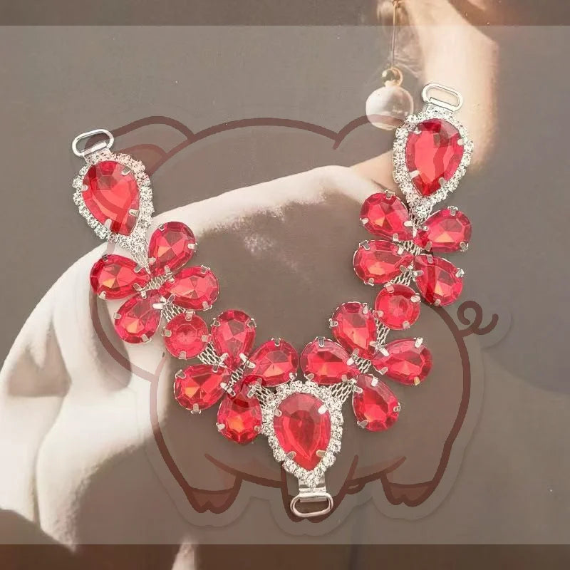 Rhinestone Shoe Charm – Faux Ruby Crystal Shoe Decoration