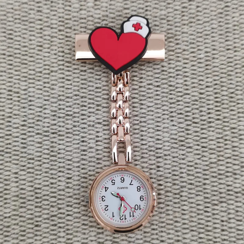 Stethoscope Pin Brooch Nurse FOB Pocket Watch | Quartz