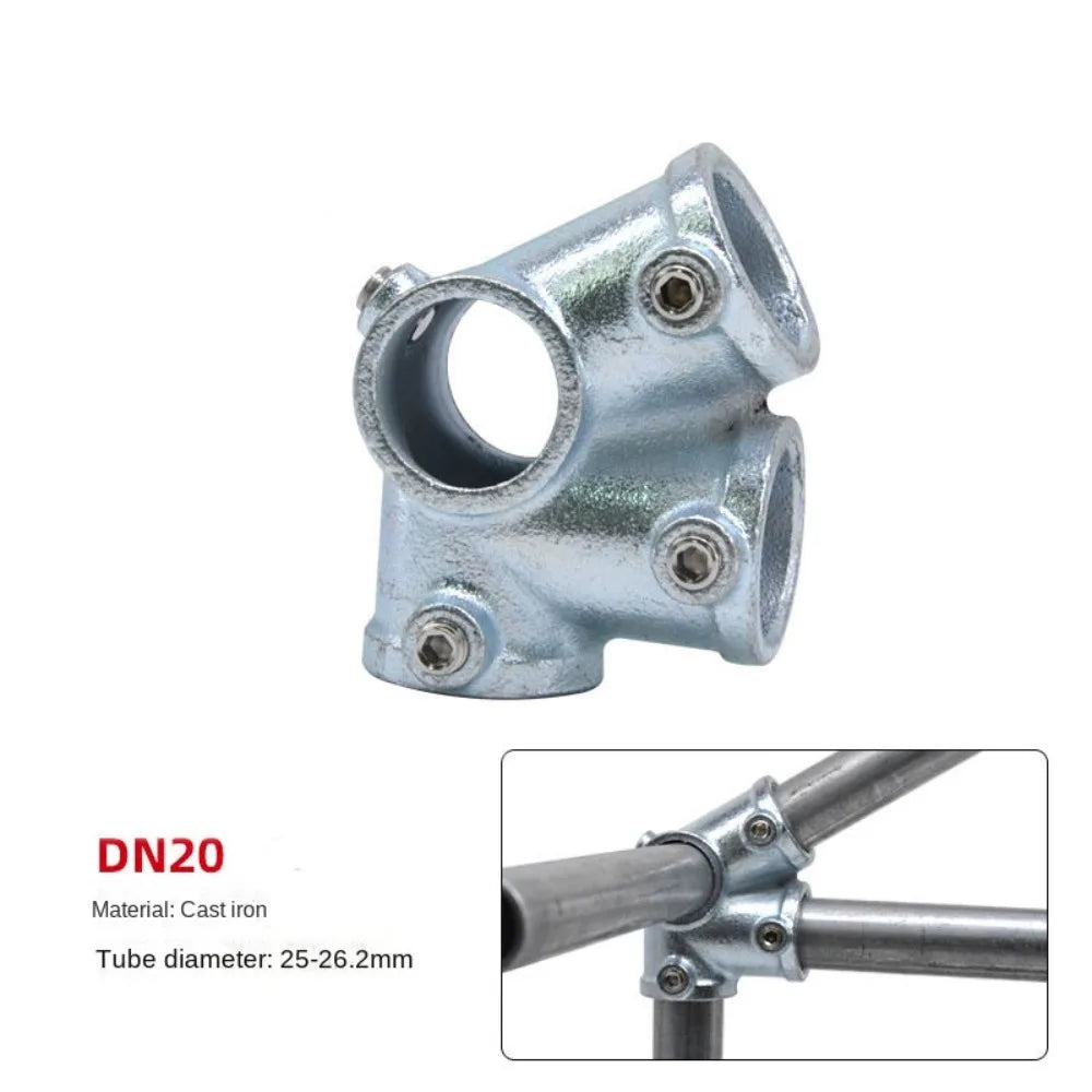 Aluminum Alloy Circular Pipe Connector 20mm 25mm Frame Fastener