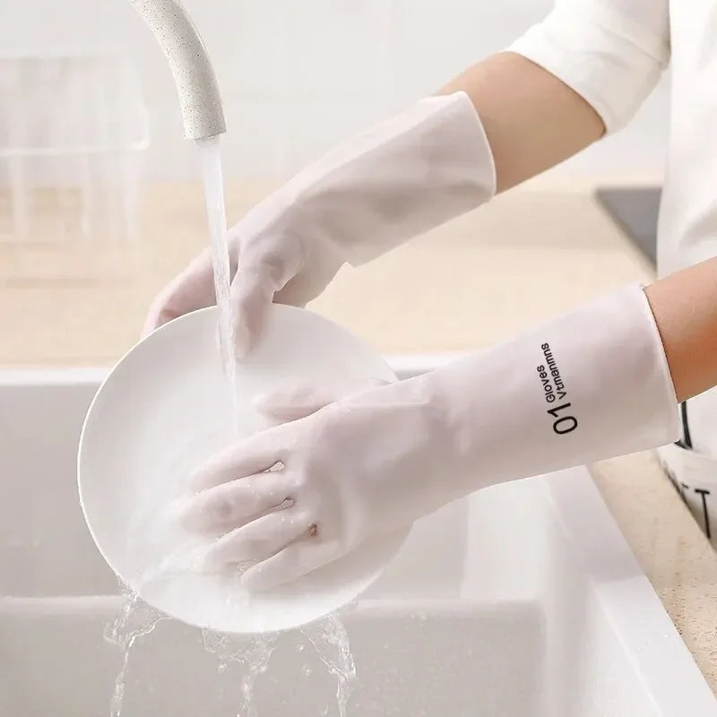 Waterproof PVC Cleaning Gloves – Durable Dishwashing Housework