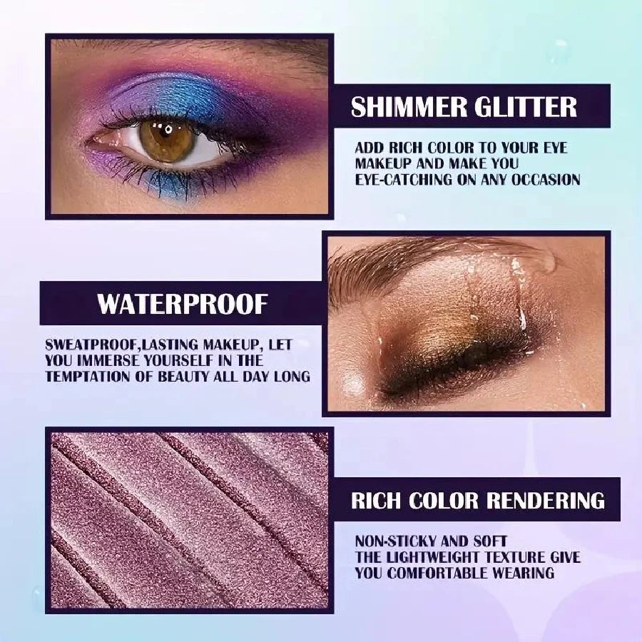 MCD Waterproof Liquid Eyeshadow Pen – 13 Glitter Shimmer Colors
