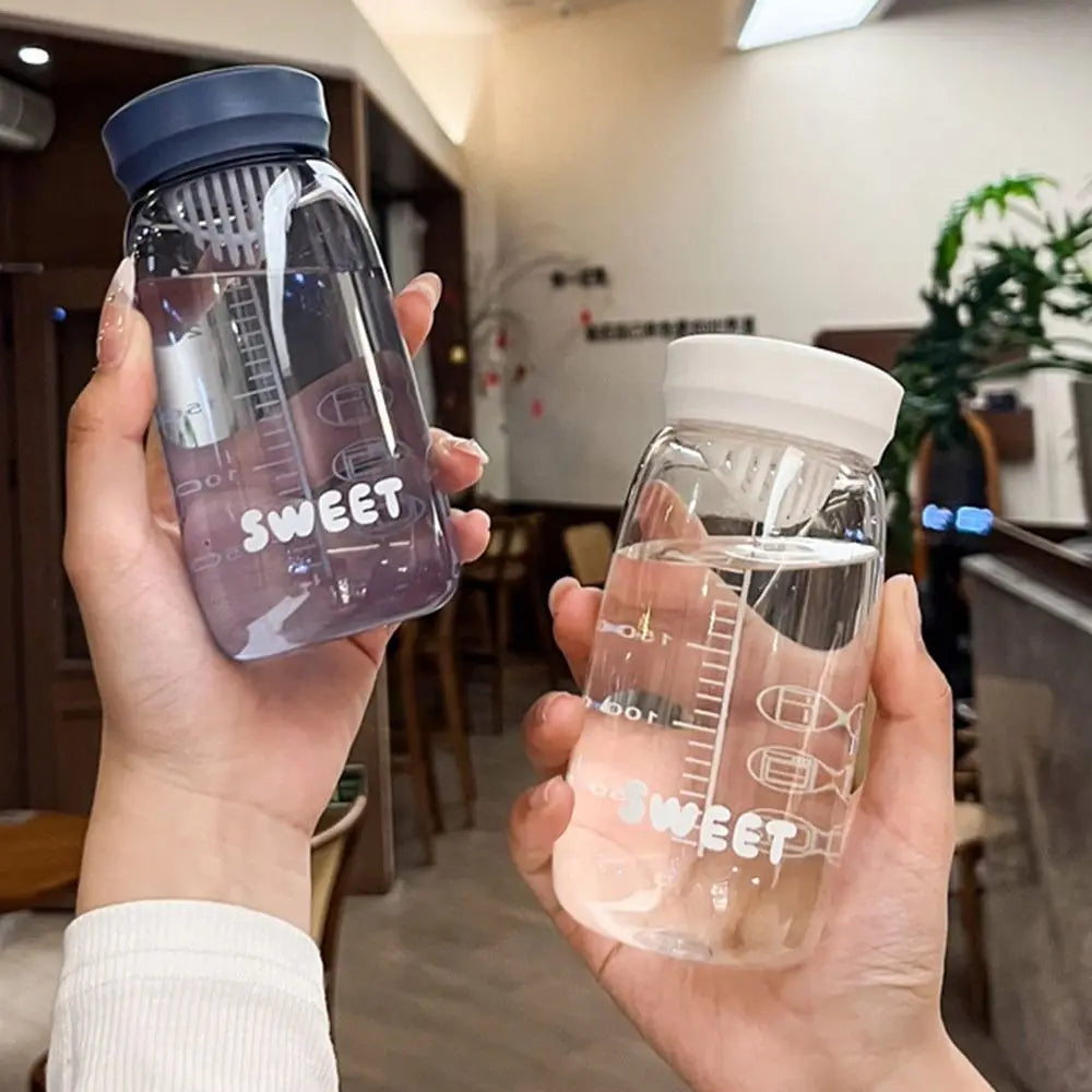 300ml Pocket Water Bottle with Tea Strainer & Measuring Cap