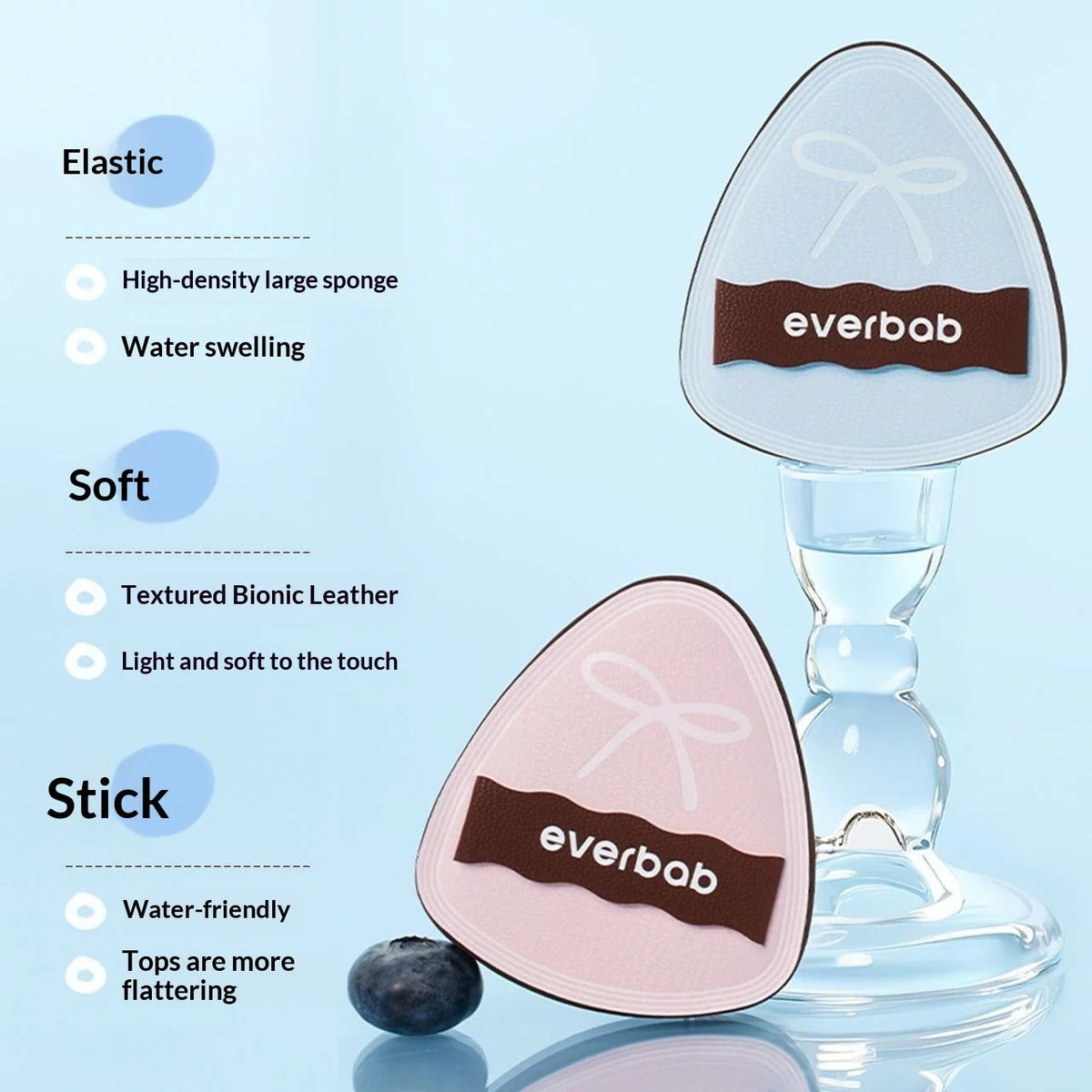Everbab 2-Pack Air Cushion Makeup Puff – Non-Absorbent Sponge