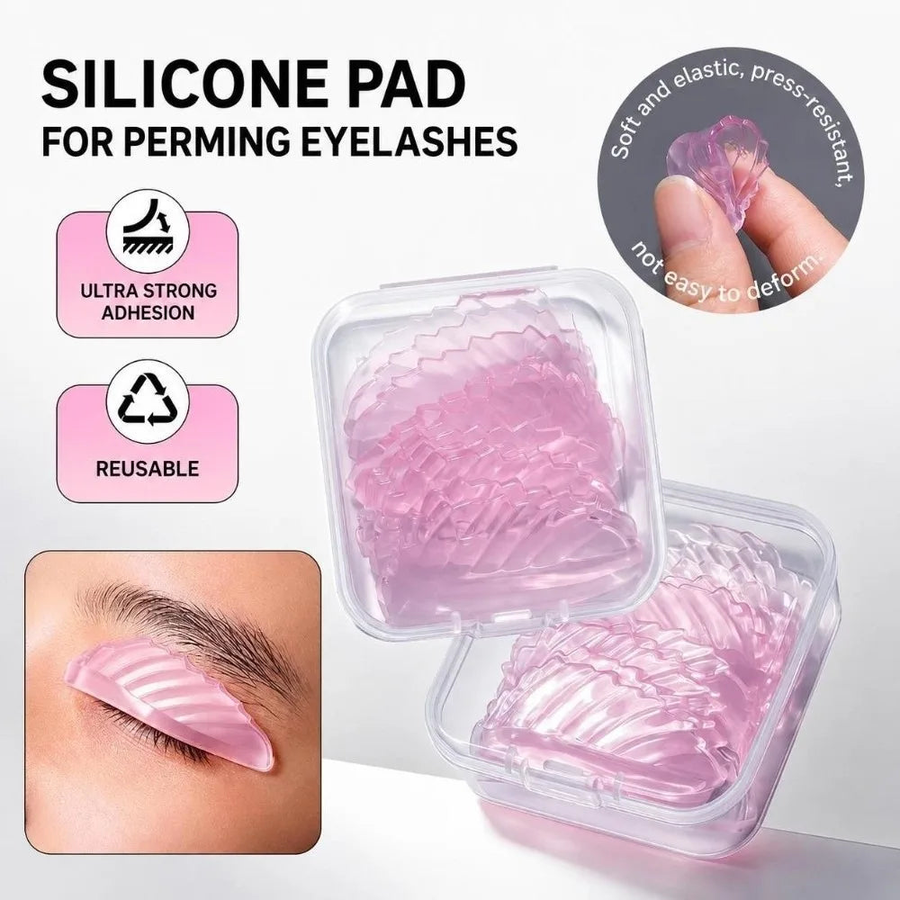 Silicone Eyelash Curling Pads – 4 Pairs Reusable Lash Perm