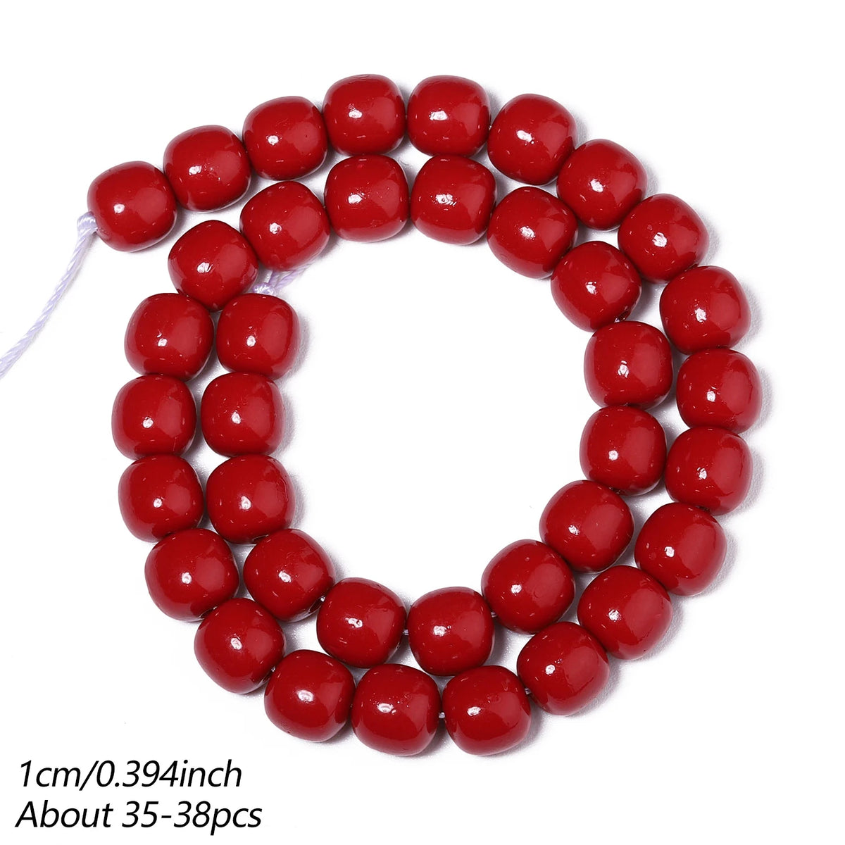 Natural Red Shell Powder Loose Beads – DIY Jewelry Making