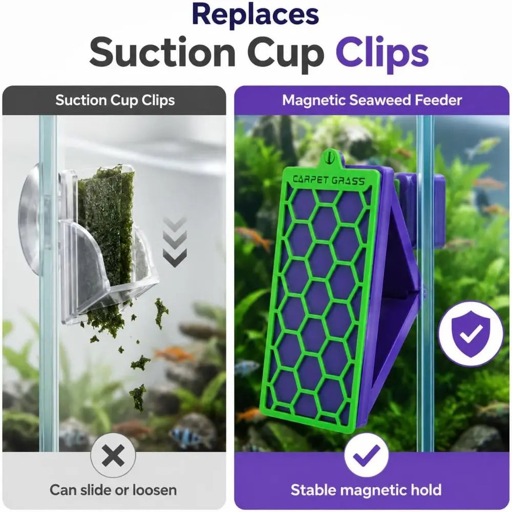 Magnetic Seaweed Clip Aquarium Feeder – Fresh & Saltwater