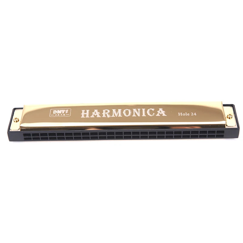 24-Hole Tremolo Harmonica Key of C – Double Row Mouth Organ