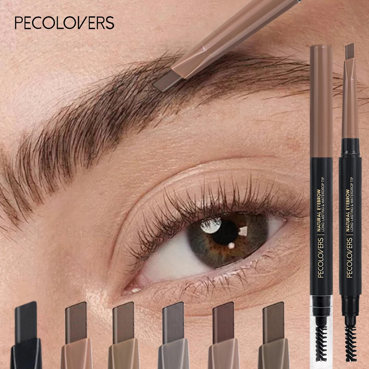 SAMMY Double-Headed Triangle Eyebrow Pencil | Long-Lasting Brown
