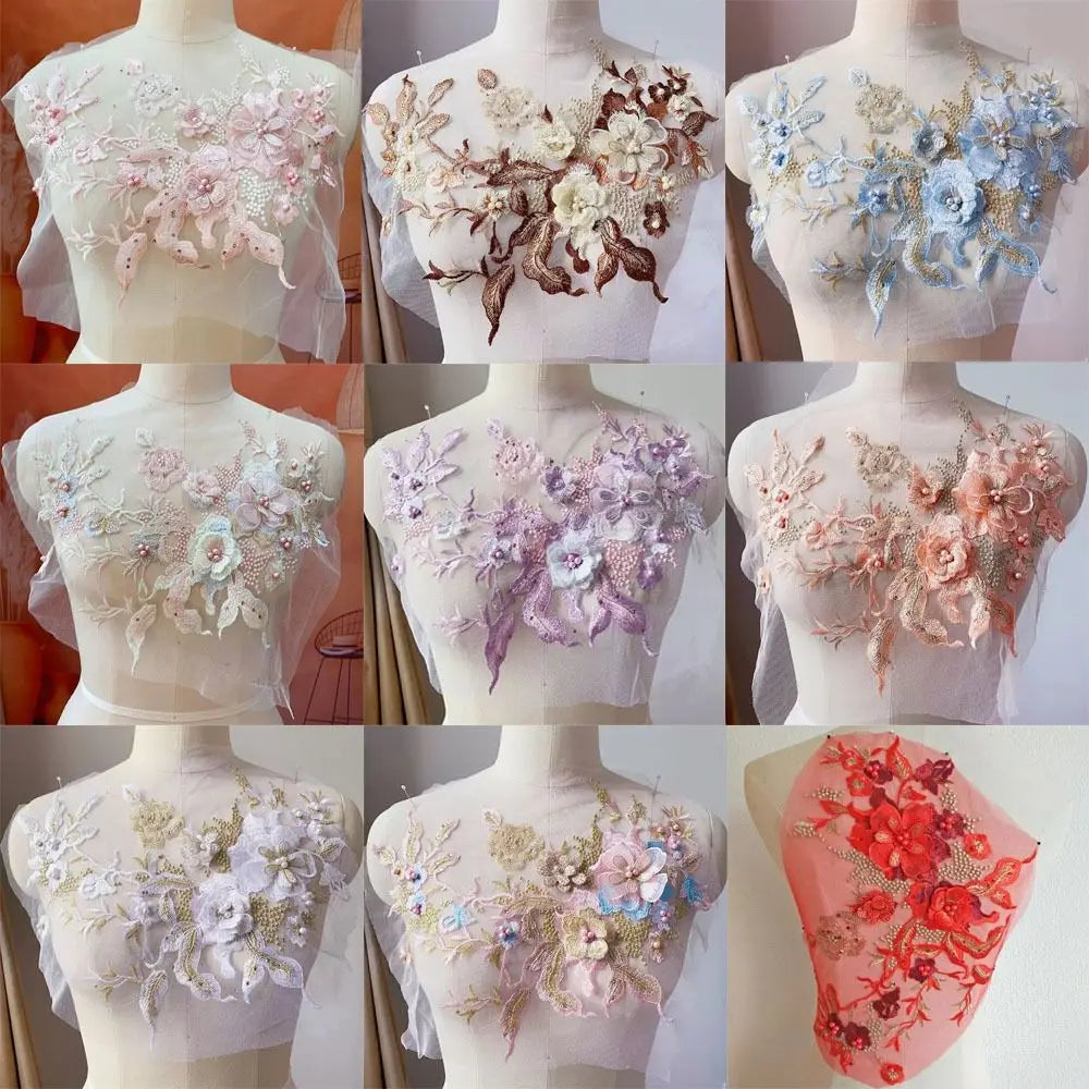 Sequin Embroidery Applique Patch – DIY Lace for Wedding Crafts