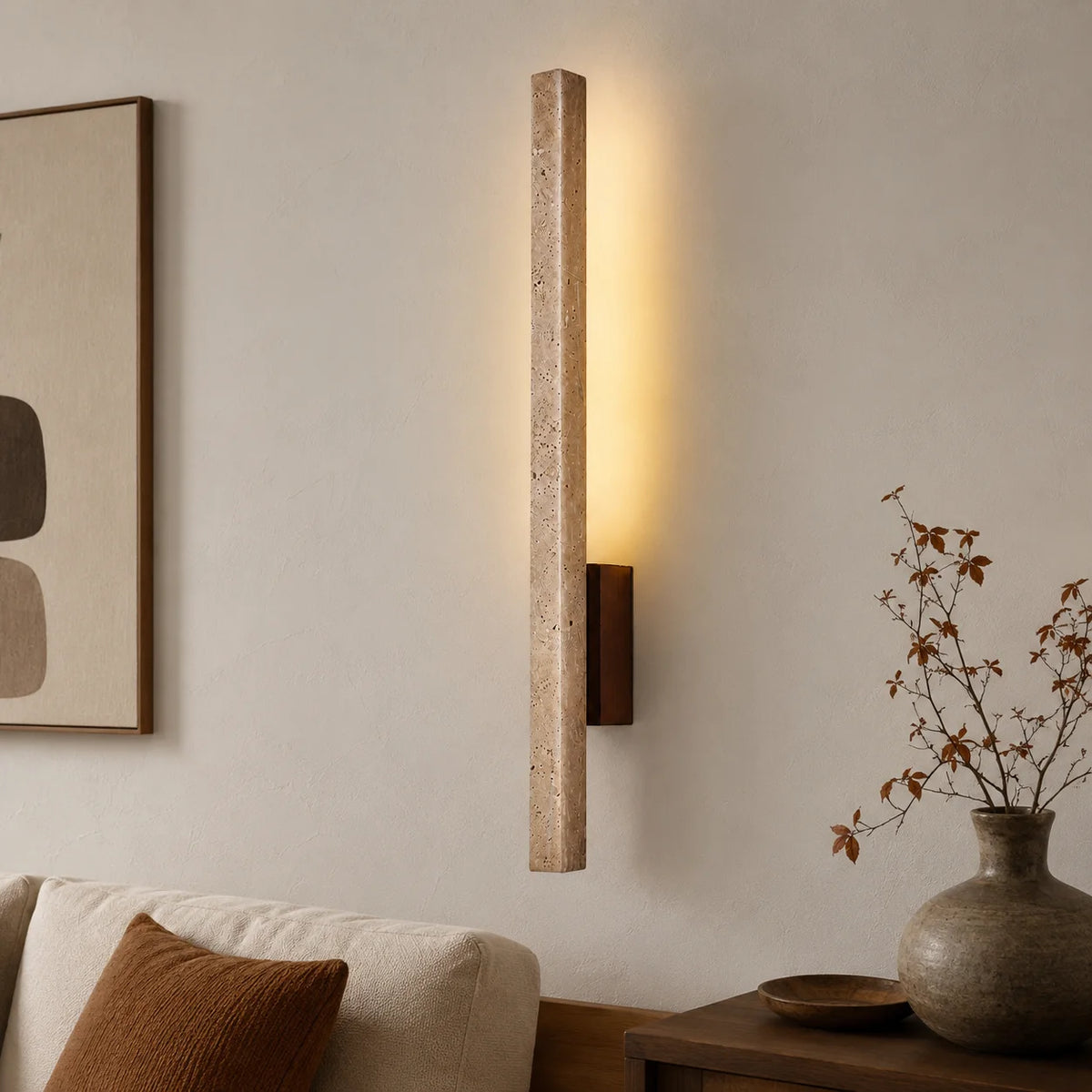 Wabi-Sabi Linear Wall Sconce – Sculptural LED Strip Light