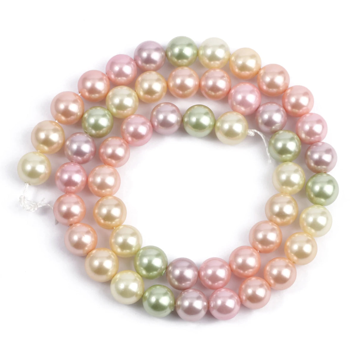 Multicolor Round Shell Pearl Beads for DIY Jewelry Making 6–12mm