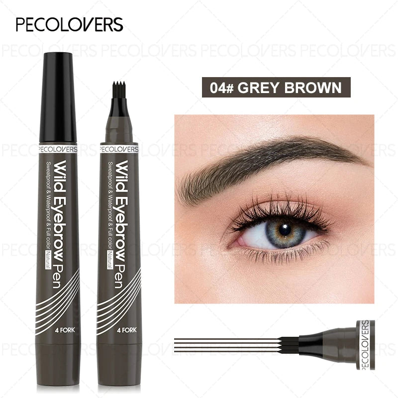 SAMMY 4-Head Waterproof Eyebrow Pen – Long-Lasting Brow Pencil