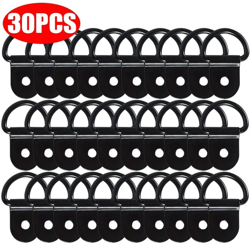 Black D-Ring Tie Down Anchor Rings – Truck Trailer RV Boat