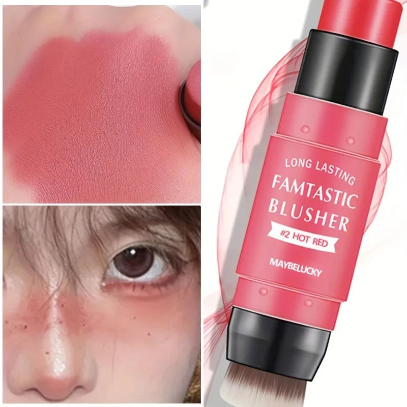 SAMMY Sponge Blush Stick – Matte Velvet Dual-Use Facial Blush