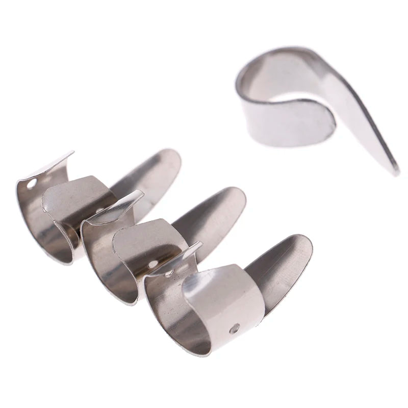 Metal Guitar Finger Picks & Thumb Pick Set – 4 Pieces