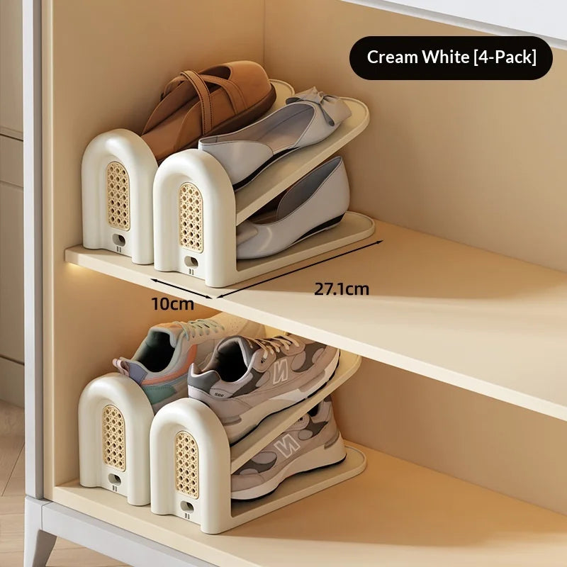 Adjustable Multi-Tier Retro Shoe Rack Organizer | Entryway