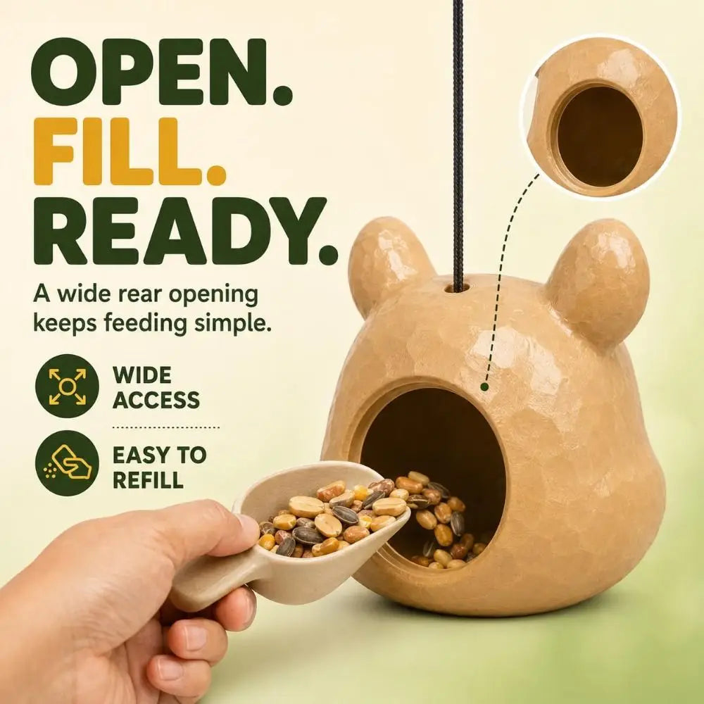 Dinosaur Squirrel Head Feeder – Colorful Plastic Garden Ornament