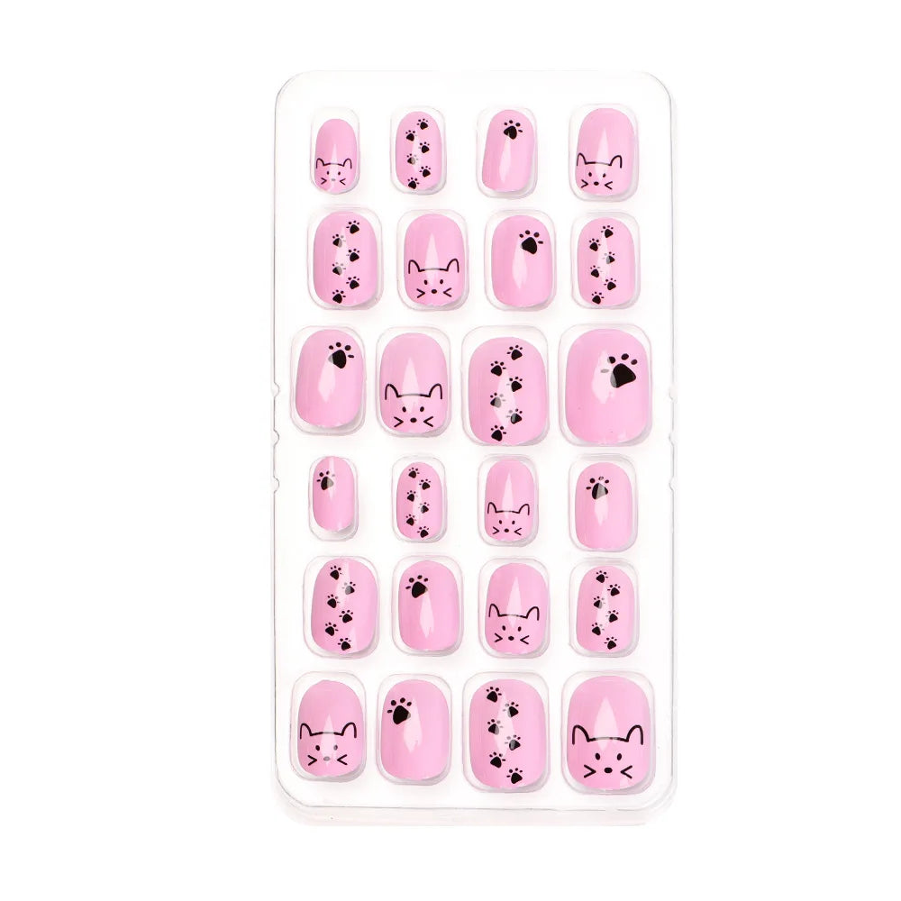 Y2K Press-On False Nails – 24-Piece Wearable Fake Nail Tips