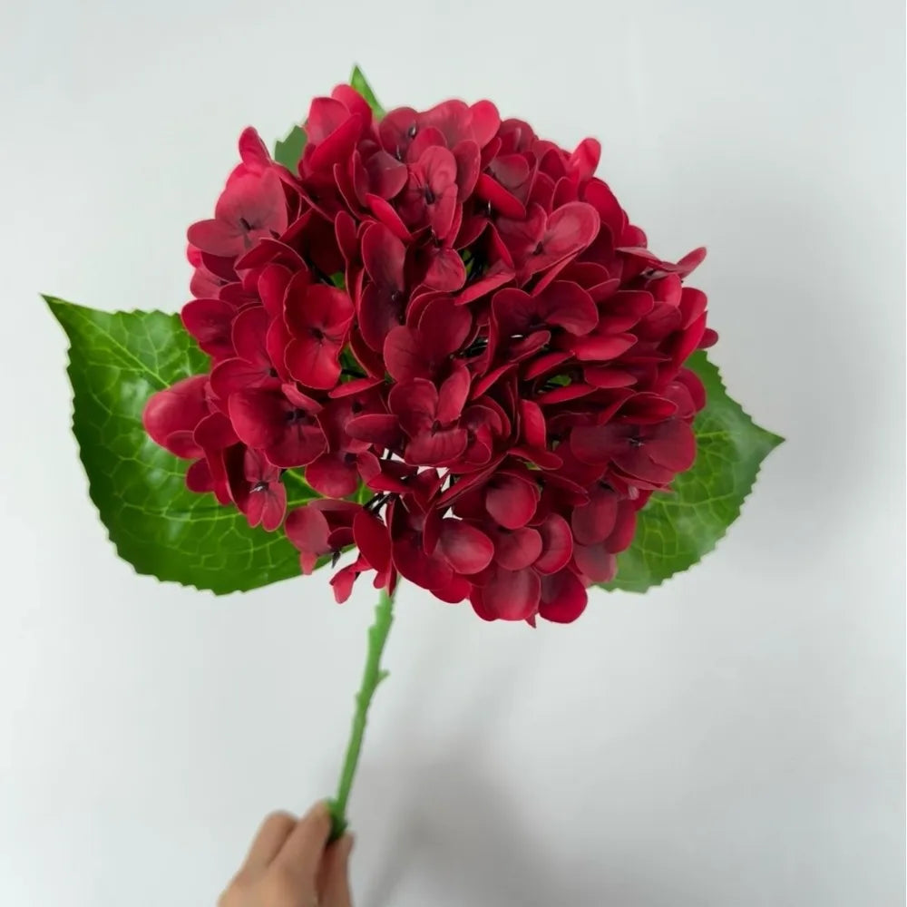Silk Hydrangea Artificial Flower Head – Large 3D Realistic