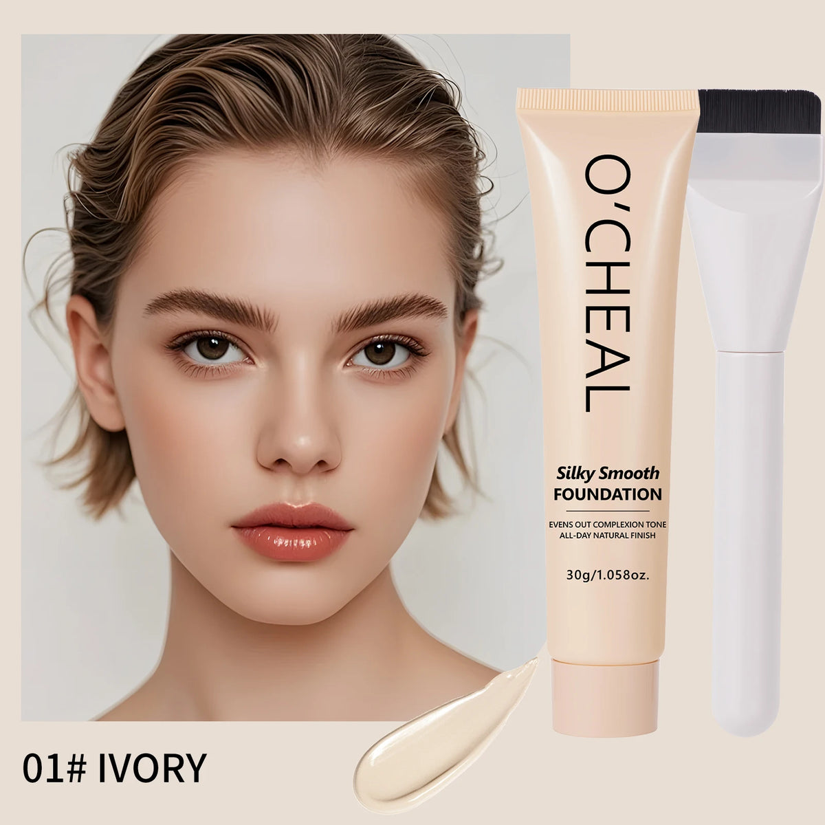 Silky Smooth Liquid Foundation – Waterproof, Long-Lasting Coverage