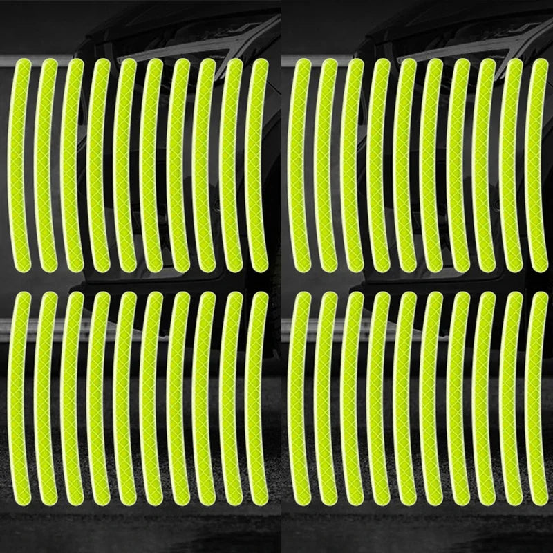 Wheel Rim Reflective Stickers – Car Bike Motorcycle 20/40Pcs