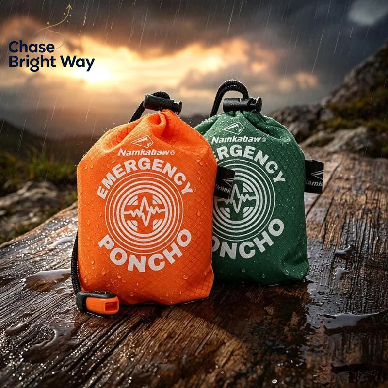 Thermal Emergency Waterproof Poncho with Storage Bag | Hiking