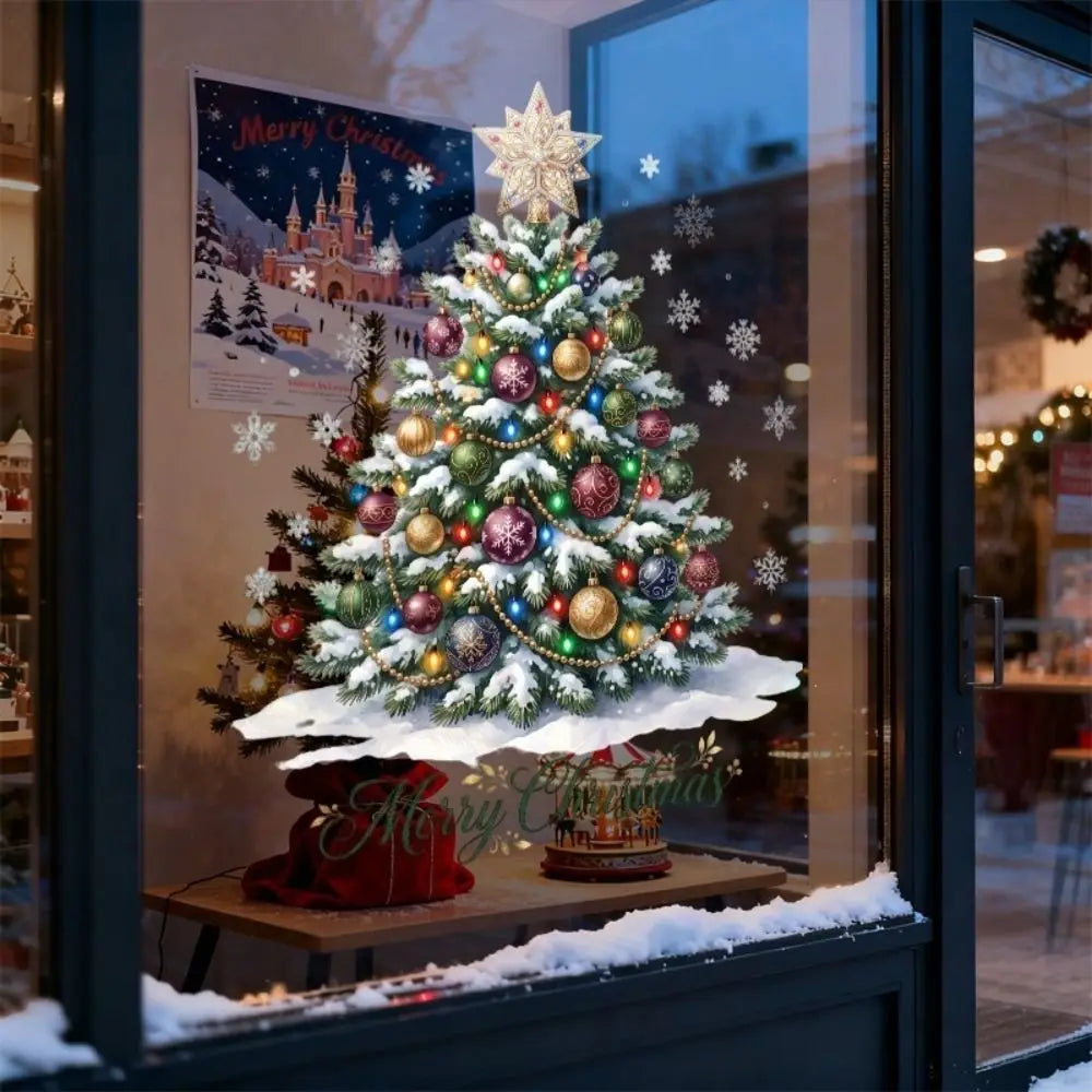 Reusable Christmas Window Clings – PVC Electrostatic Xmas Decals