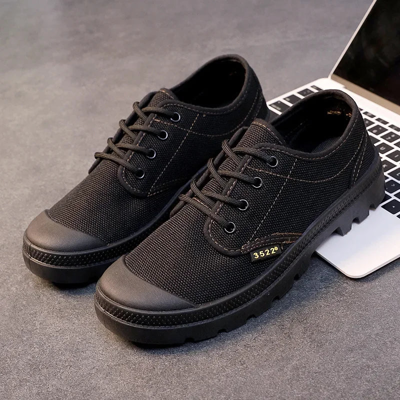 LEDP Men's Canvas Sneakers – Breathable Lace-Up Outdoor Shoes