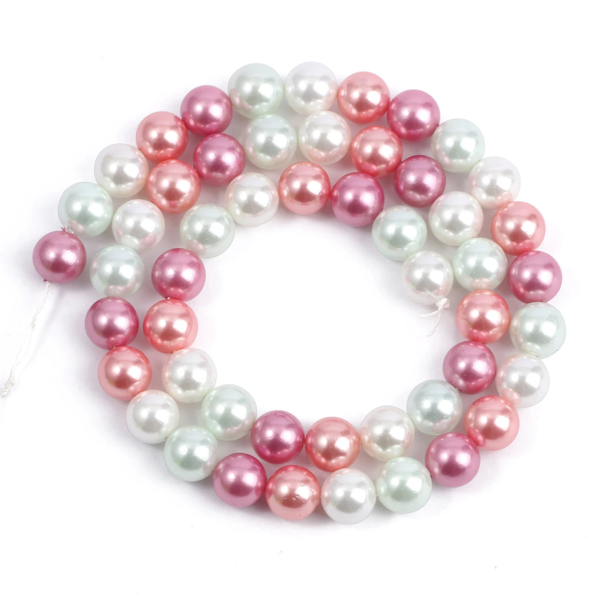Multicolor Round Shell Pearl Beads for DIY Jewelry Making 6–12mm