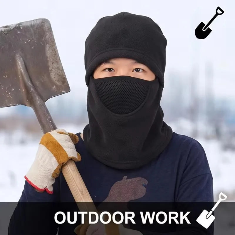 Winter Fleece Thermal Balaclava – Windproof Full Face Riding Hood
