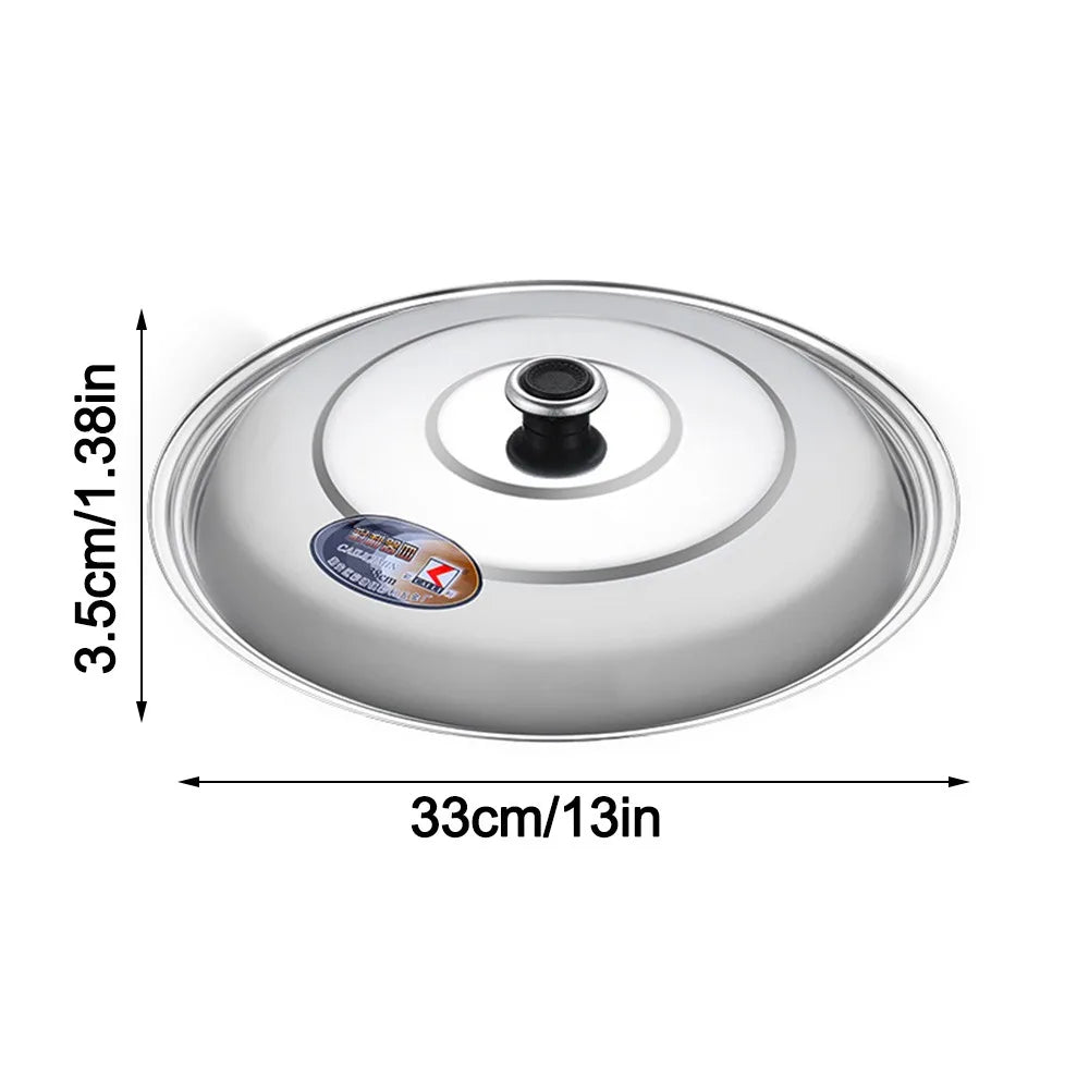 Universal 316 Stainless Steel Wok Pot Lid 30–42cm