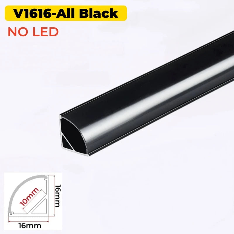 V-Shape 45° Corner LED Aluminum Channel Profile with Diffuser