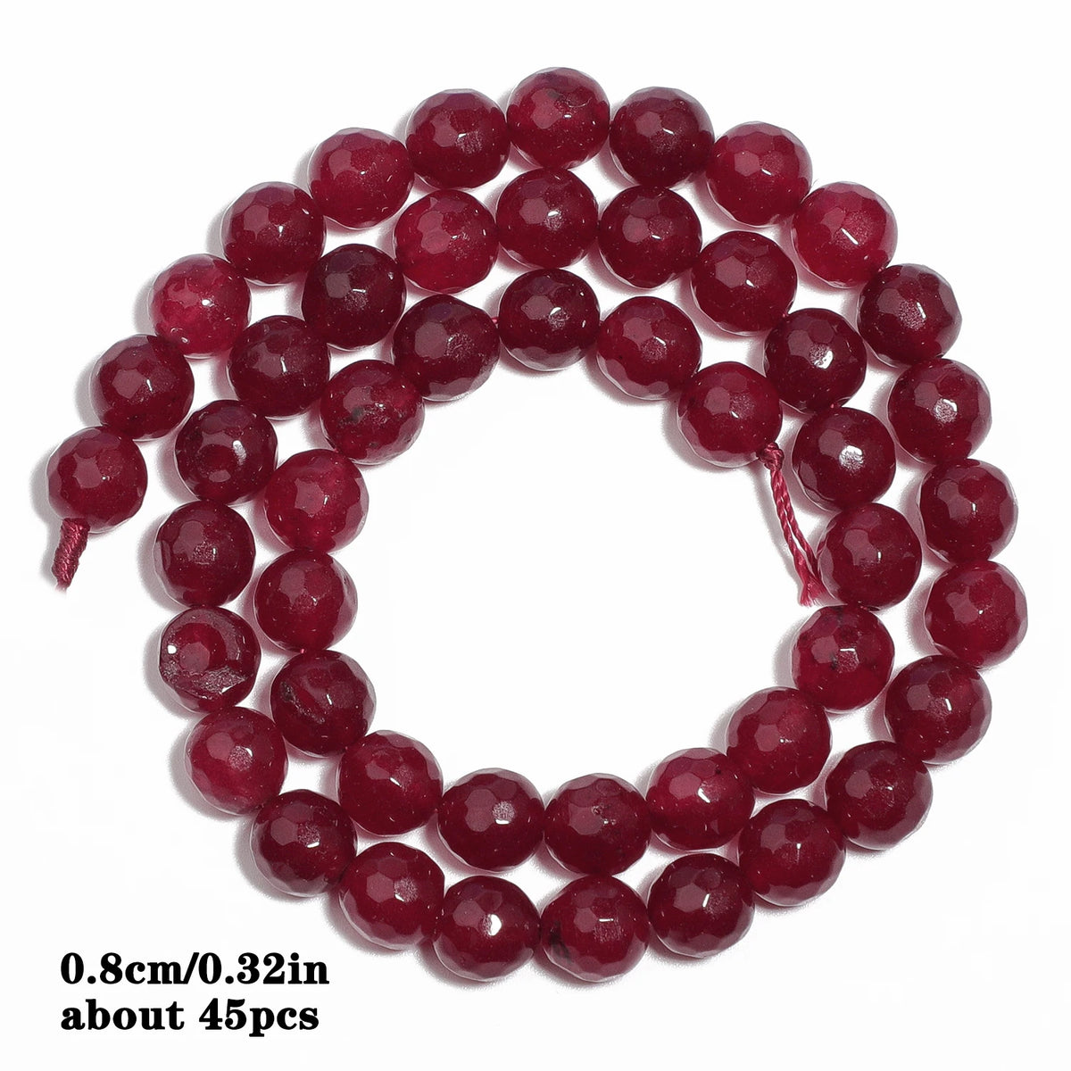 Red Chalcedony Stone Beads – Droplet, Square & Round DIY Jewelry