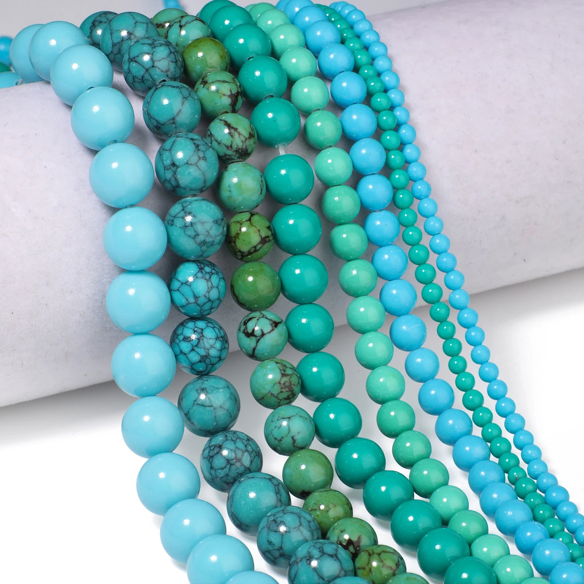 Turquoise Blue Howlite Round Beads 3–10mm | DIY Jewelry Making