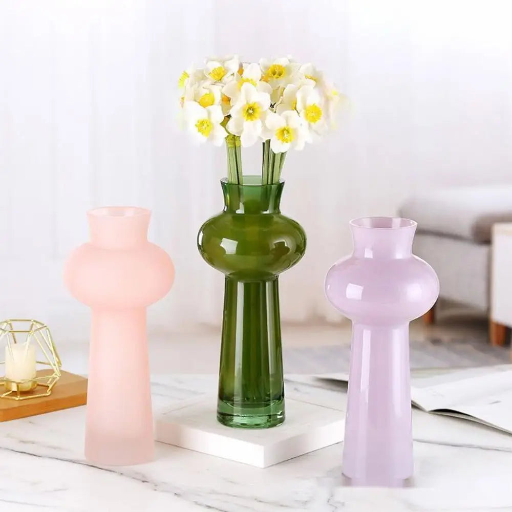 Vintage French Style Hand-Blown Glass Vase | Orchid Floral