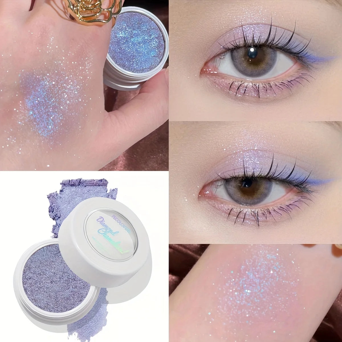PECOLOVERS Chameleon Shimmer Eye Gloss Highlighter Eyeshadow Cream