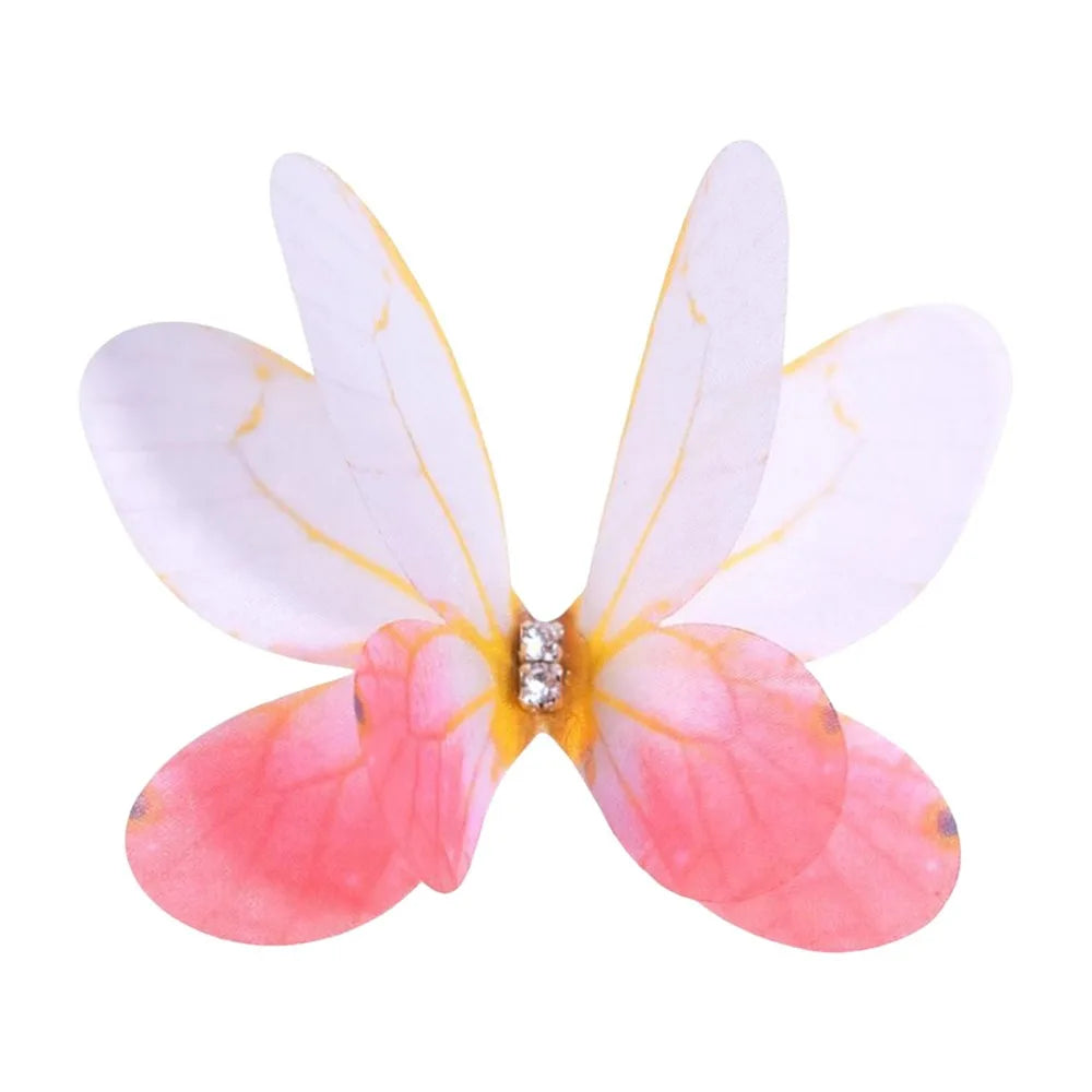 50-Pack 3D Organza Butterfly Appliques – Colorful Mesh Patches