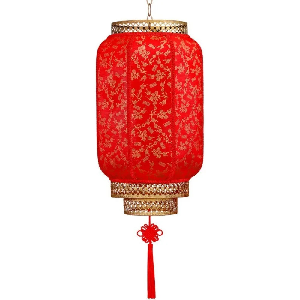 Antiqued Waterproof Red Chinese Lantern | New Year Décor