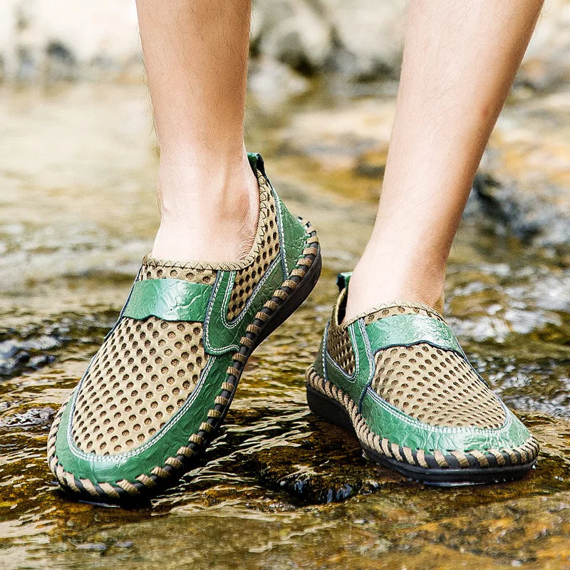 Men's Breathable Mesh Slip-On Sneakers – Soft Sole Loafers