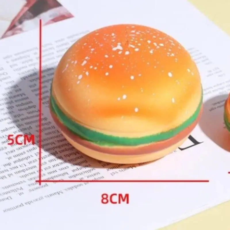 Hamburger Squeeze Fidget Toy – TPR Sensory Stress Ball