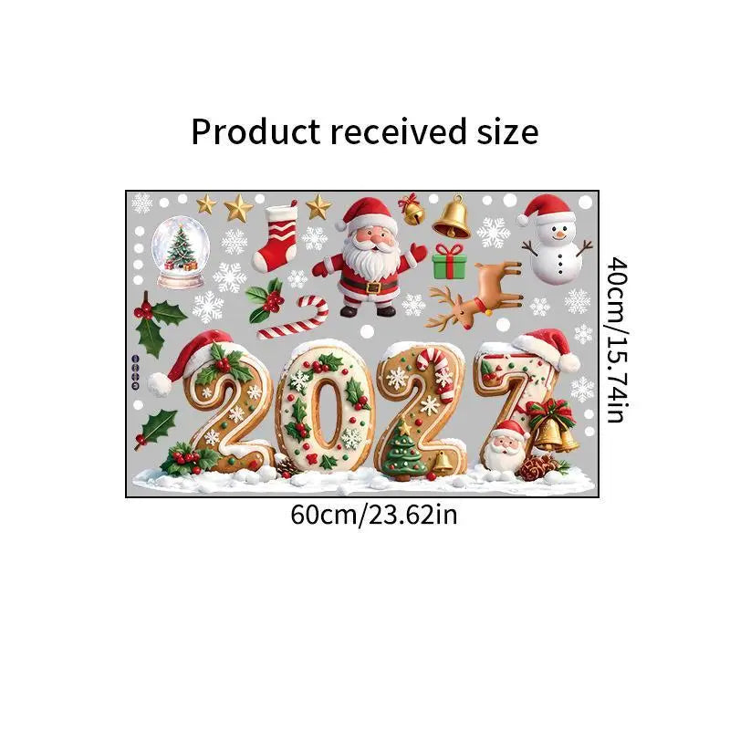 Christmas Window Clings – Santa, Snowman & Snowflake Stickers