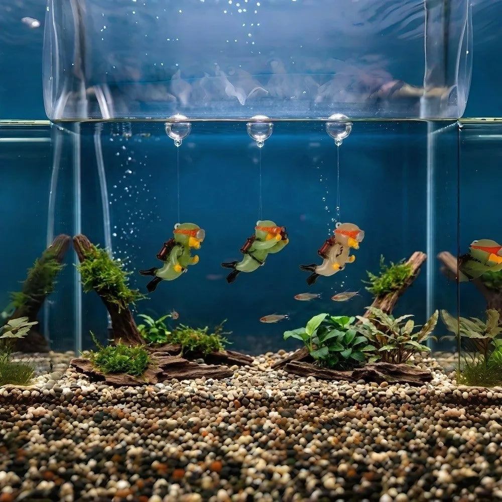Glow in the Dark Mini Diver Resin Fish Tank Ornament