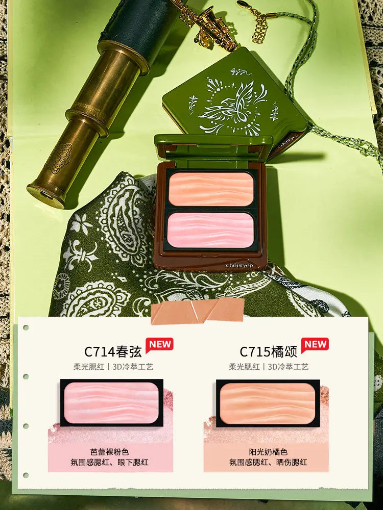 Spring Blooms Baked Blush & Highlighter Palette – Long-Lasting