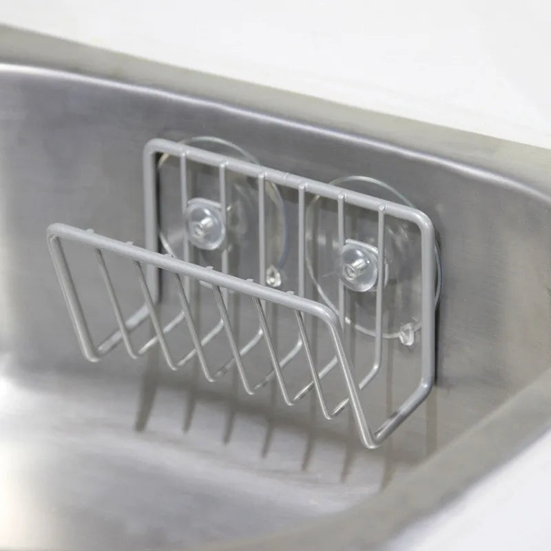 Stainless Steel Sponge Holder – Suction Cup Sink Caddy