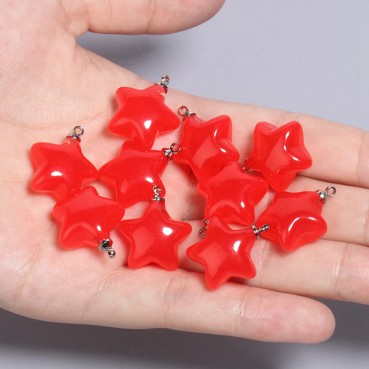 Resin Star Charms Candy Color DIY Jewelry Pendants – 10pcs