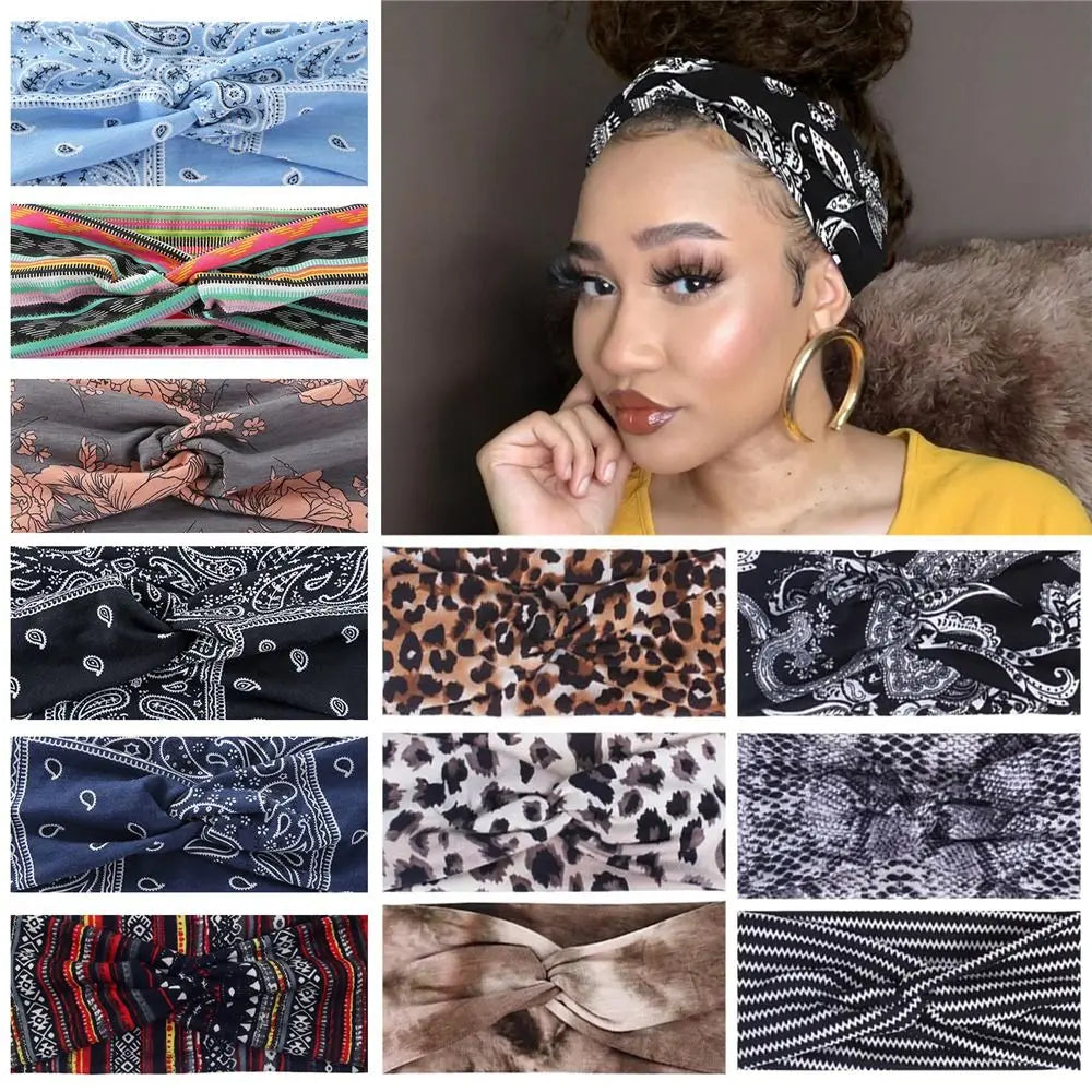 Women's Stretchy Twisted Headband – Non-Slip Yoga Sport Wrap