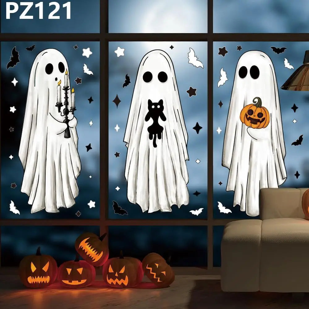 Halloween Wall Stickers – Pumpkin, Bat, Ghost PVC Decals