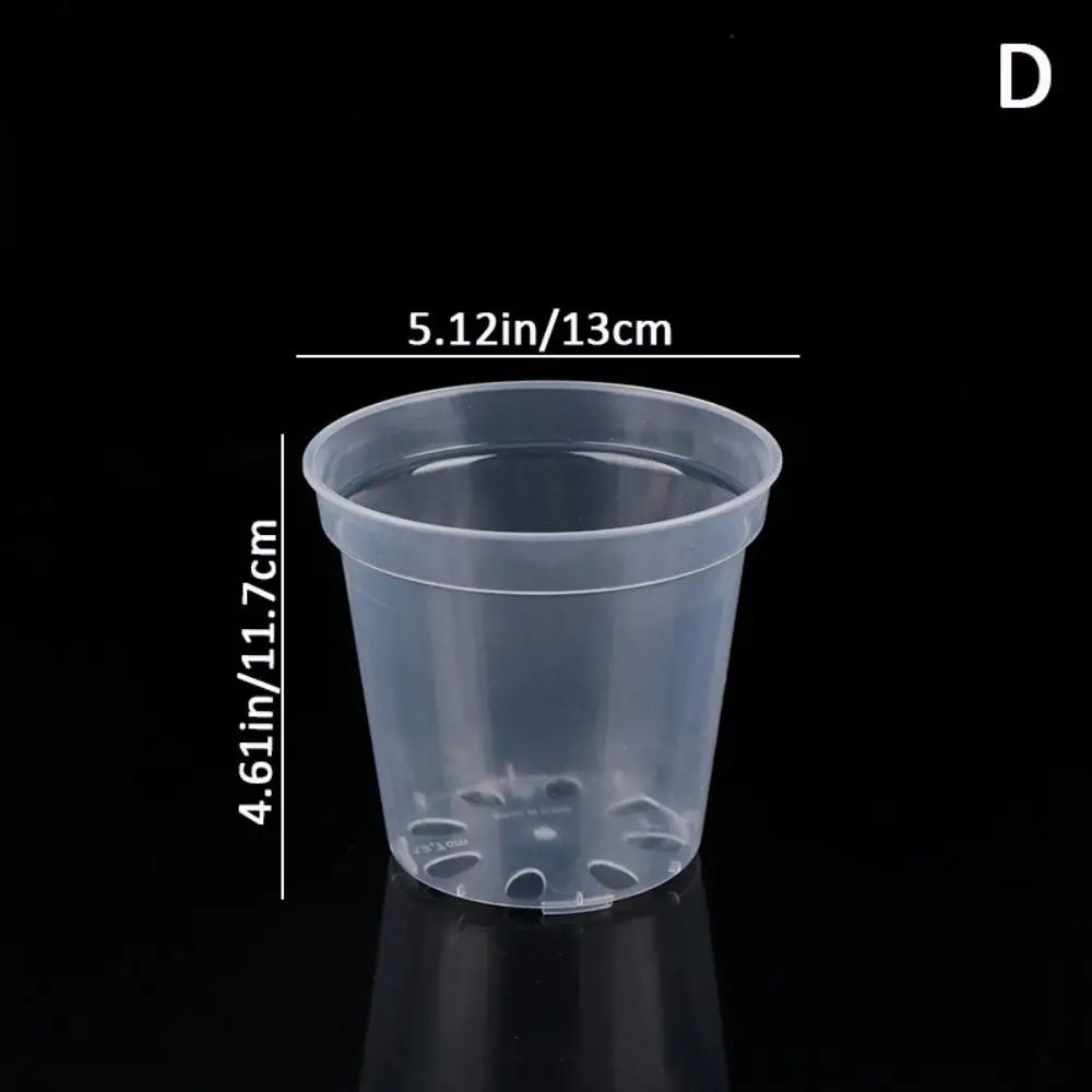 Transparent Plastic Orchid Nursery Pot – Round DIY Planter