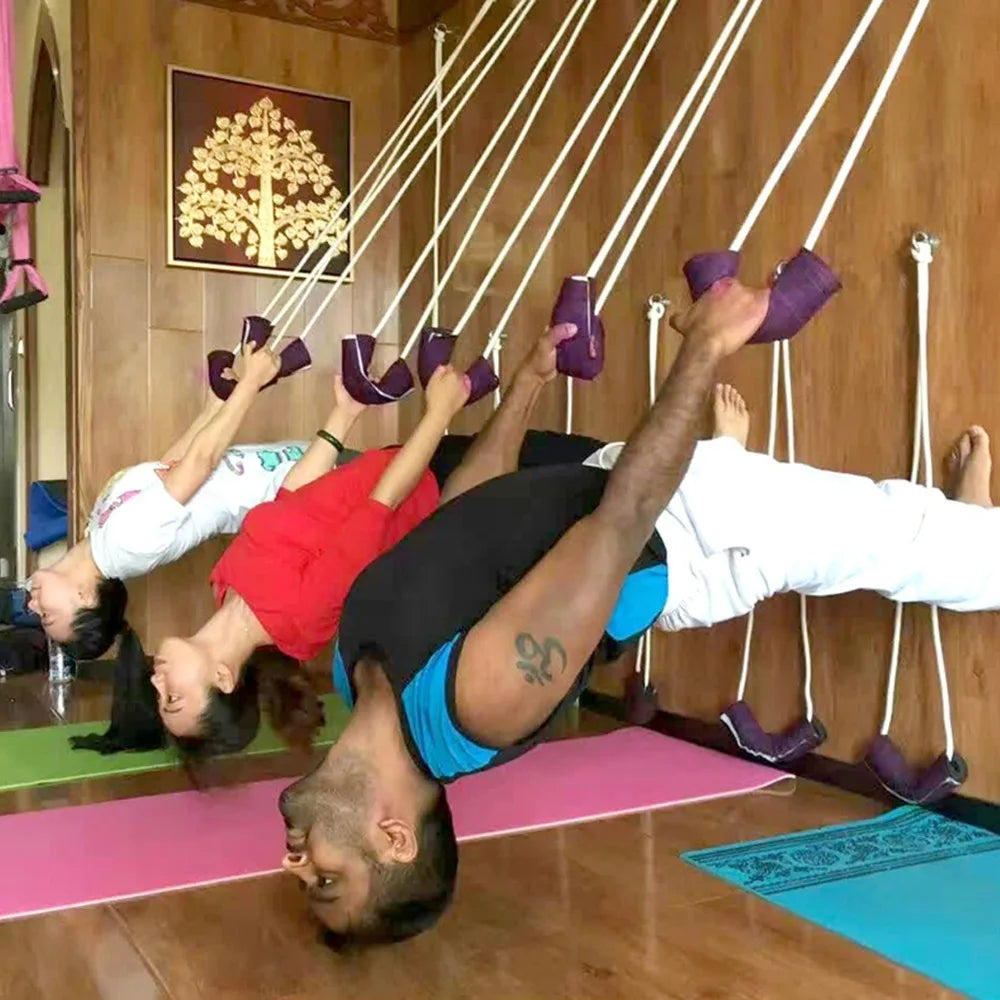 Wall-Mounted Yoga Rope Set – Home Gym Training & Bolts Included