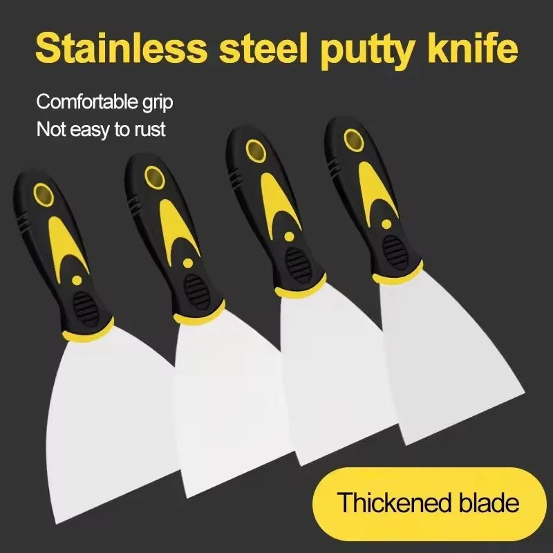 Stainless Steel Putty Knife Set – 2/3/4/5 Inch Scraper Blades